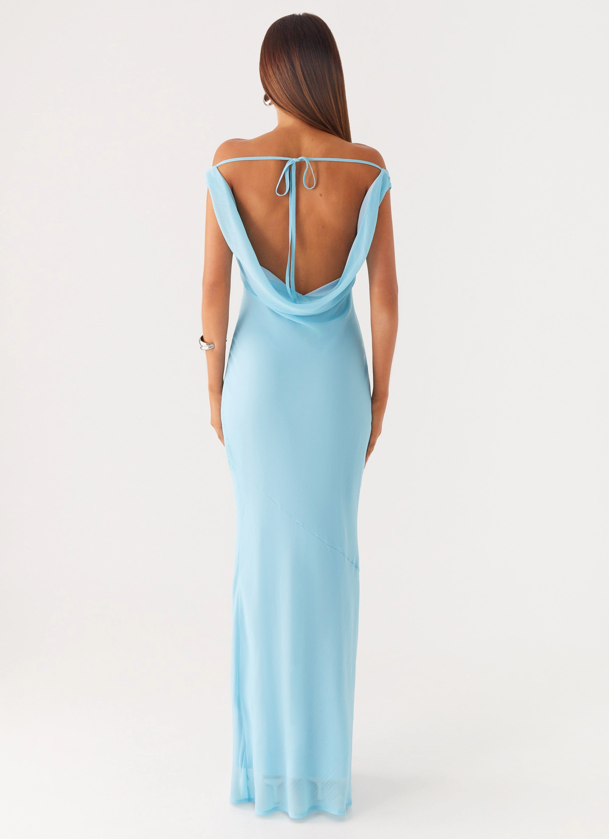 Brittany Chiffon Maxi Dress - Turquoise Casual Mode Mood Look