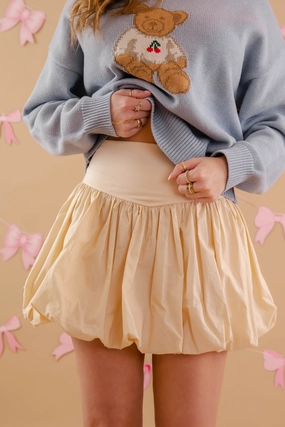 RESTOCK: Plan A Date Bubble Skirt-Beige Quick Fit Wear hypoallergenic