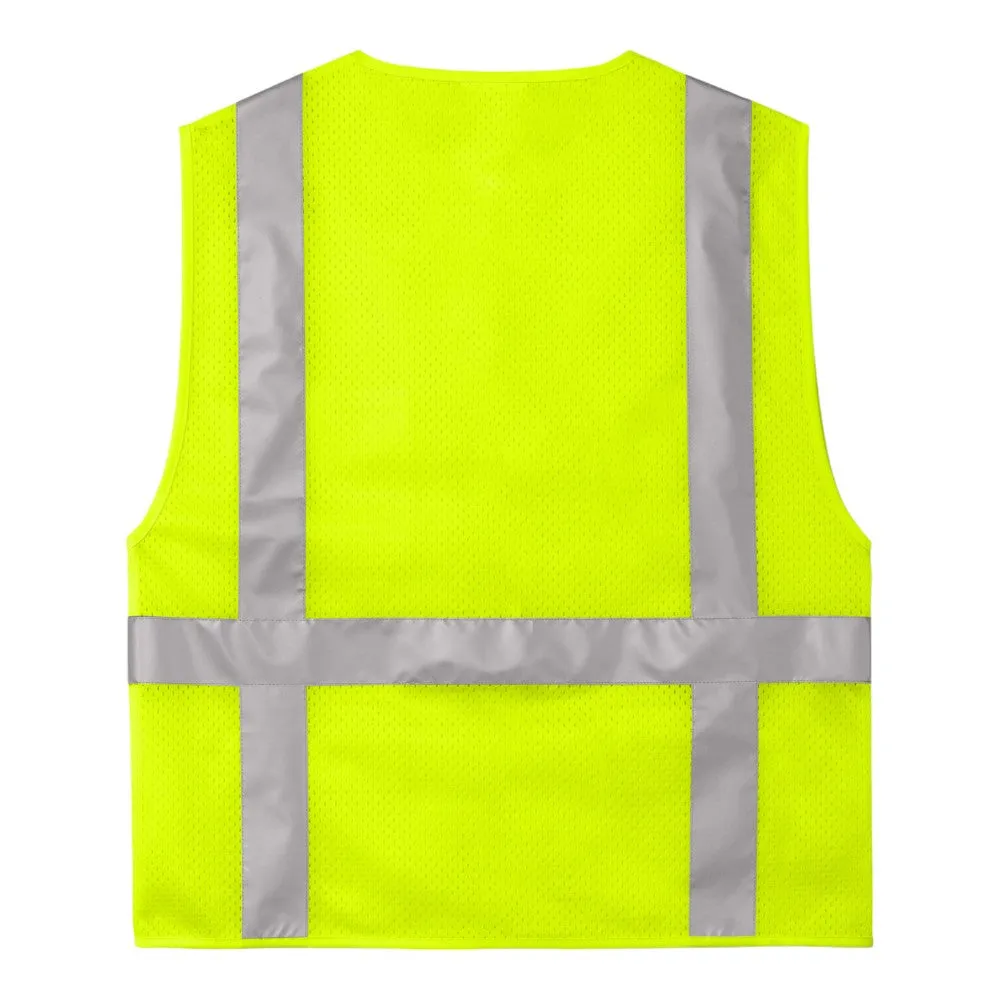 CornerStone ANSI 107 Class 2 Mesh Six-Pocket Zippered Vest CSV104