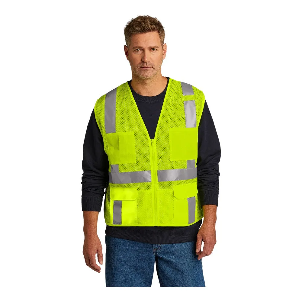 CornerStone ANSI 107 Class 2 Mesh Six-Pocket Zippered Vest CSV104