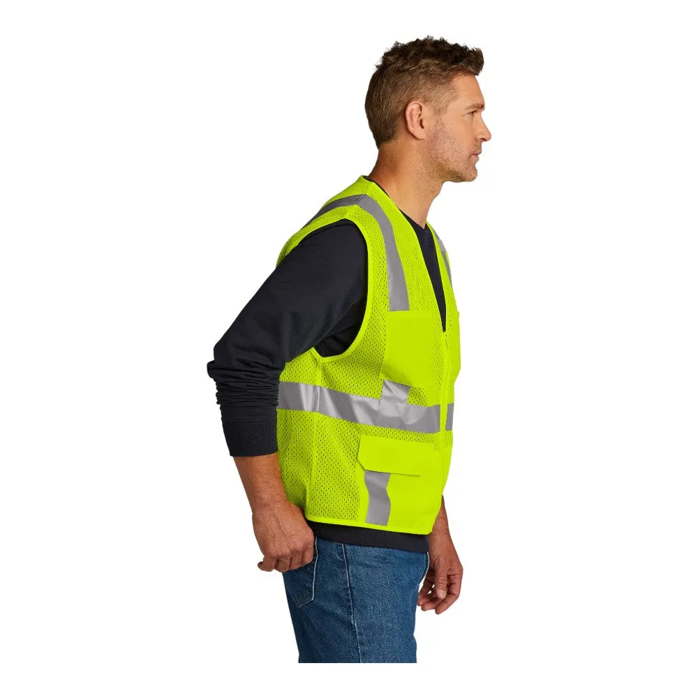 CornerStone ANSI 107 Class 2 Mesh Six-Pocket Zippered Vest CSV104