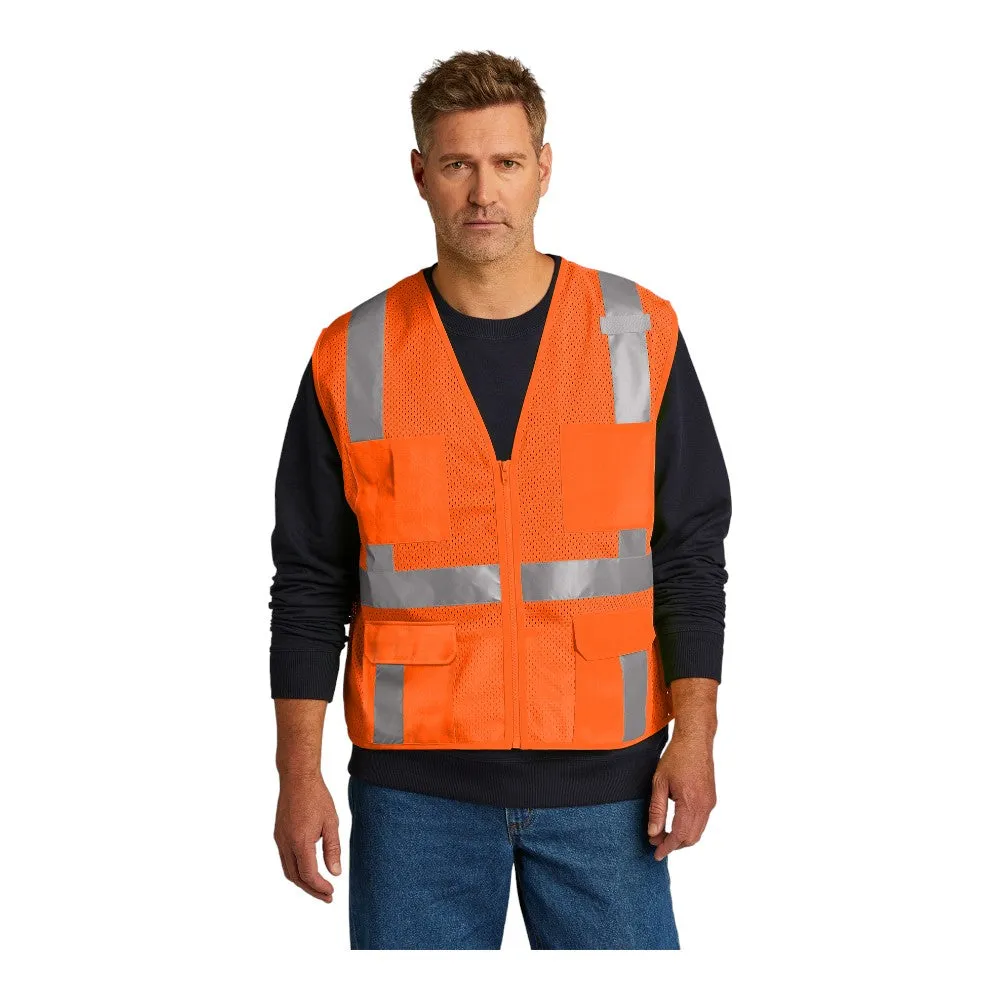 CornerStone ANSI 107 Class 2 Mesh Six-Pocket Zippered Vest CSV104