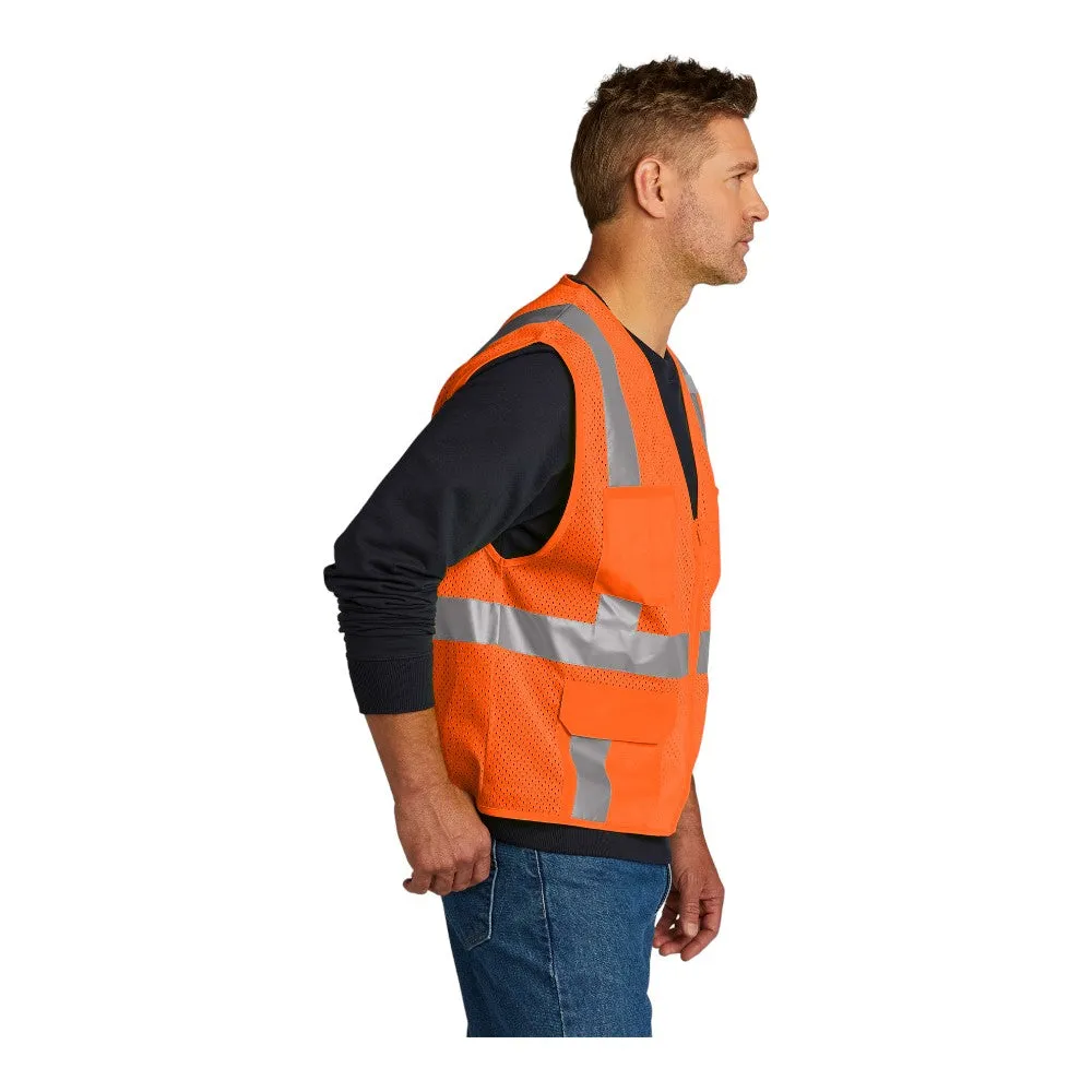 CornerStone ANSI 107 Class 2 Mesh Six-Pocket Zippered Vest CSV104