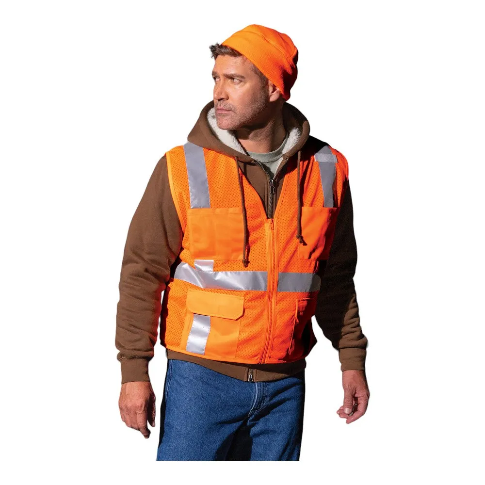 CornerStone ANSI 107 Class 2 Mesh Six-Pocket Zippered Vest CSV104