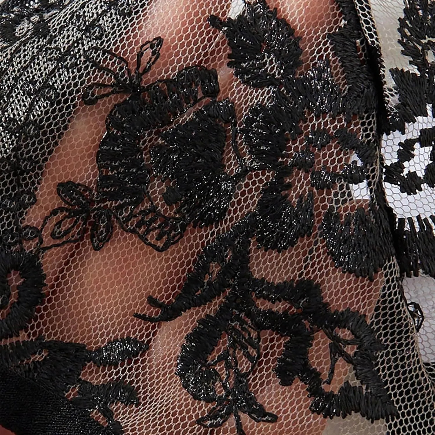 Corset Bra and Panty Sets for Women Floral Lace Push Up Underwire Lingerie Set Lace Up See Through Bralette Outfits