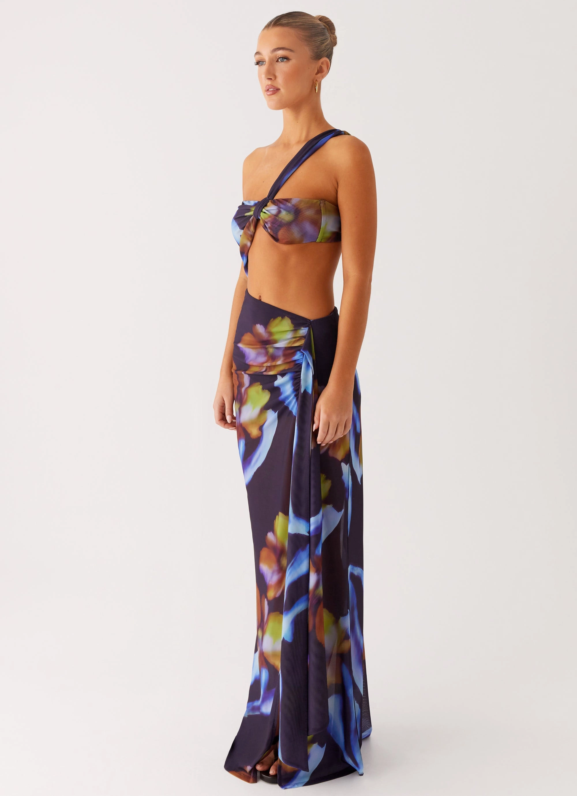 Semi Sheer Costa Rica Maxi Dress - Dark Floral