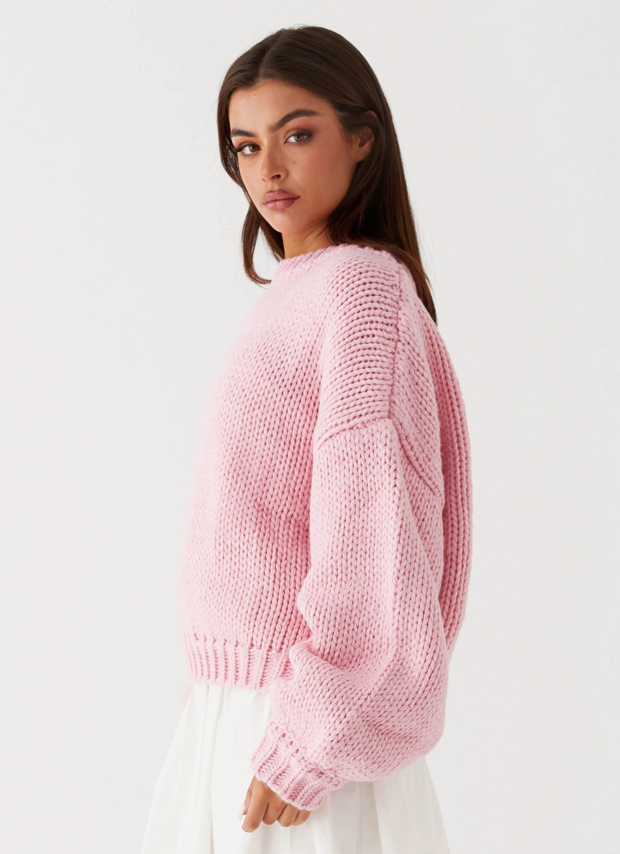 Hidden Ventilation Zones Costella Knit Sweater - Pink