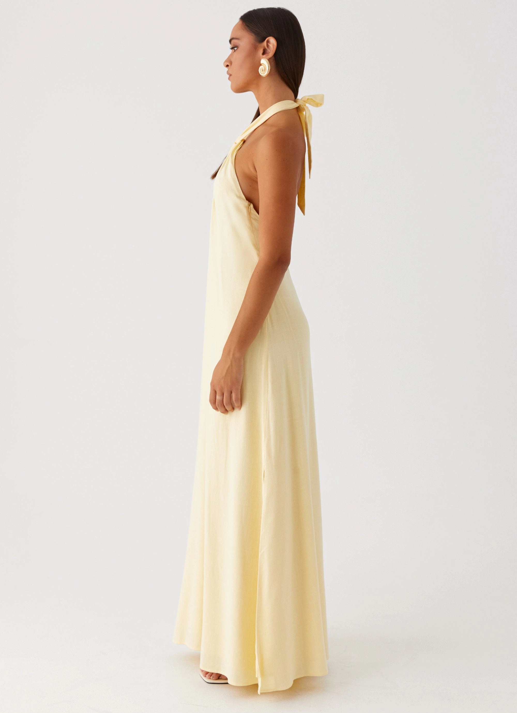 Golden Child Linen Maxi Dress - Yellow QuickReleaseClasp Soft Fashion