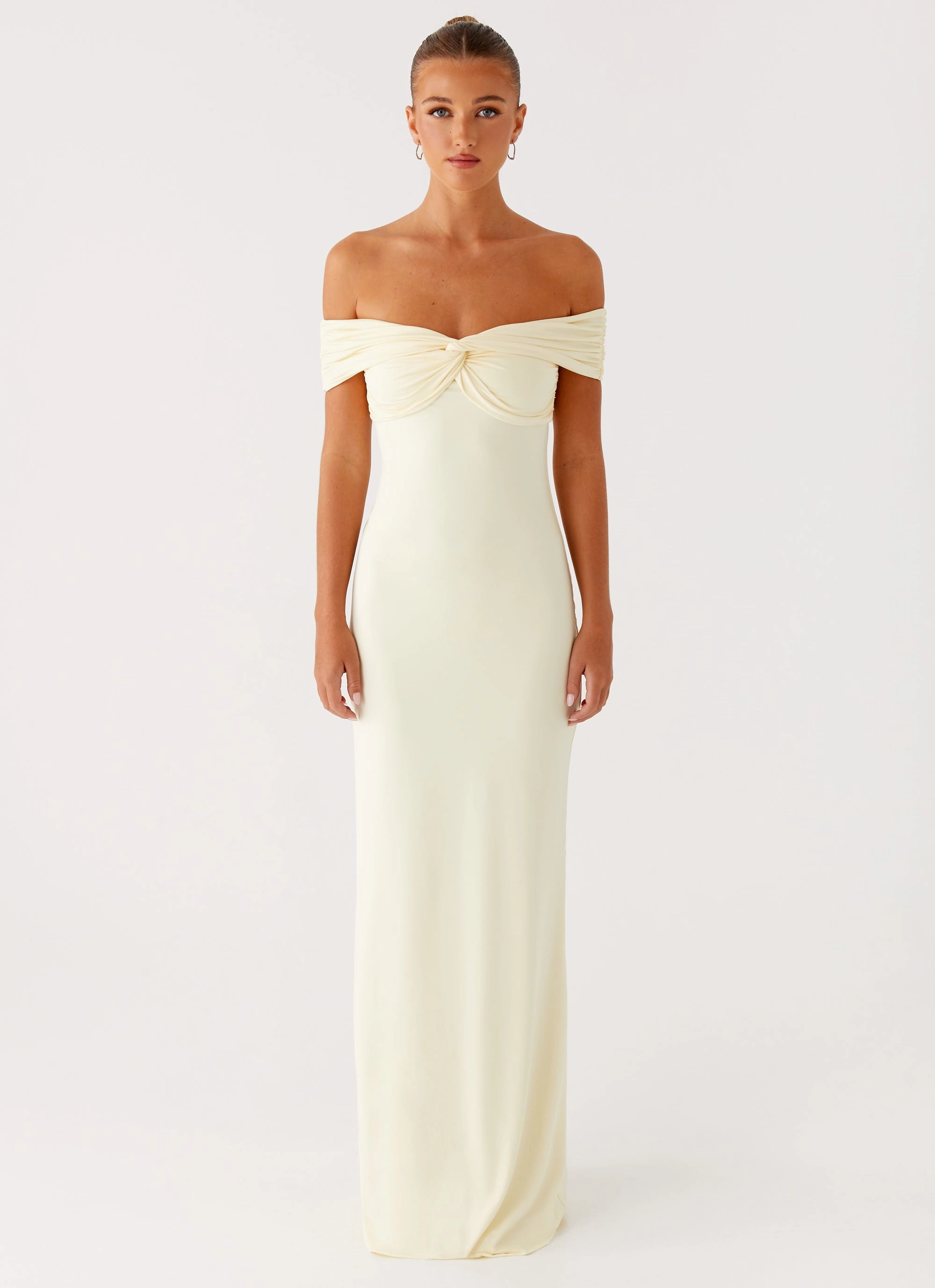 Countless Maxi Dress - Yellow Satin Touch