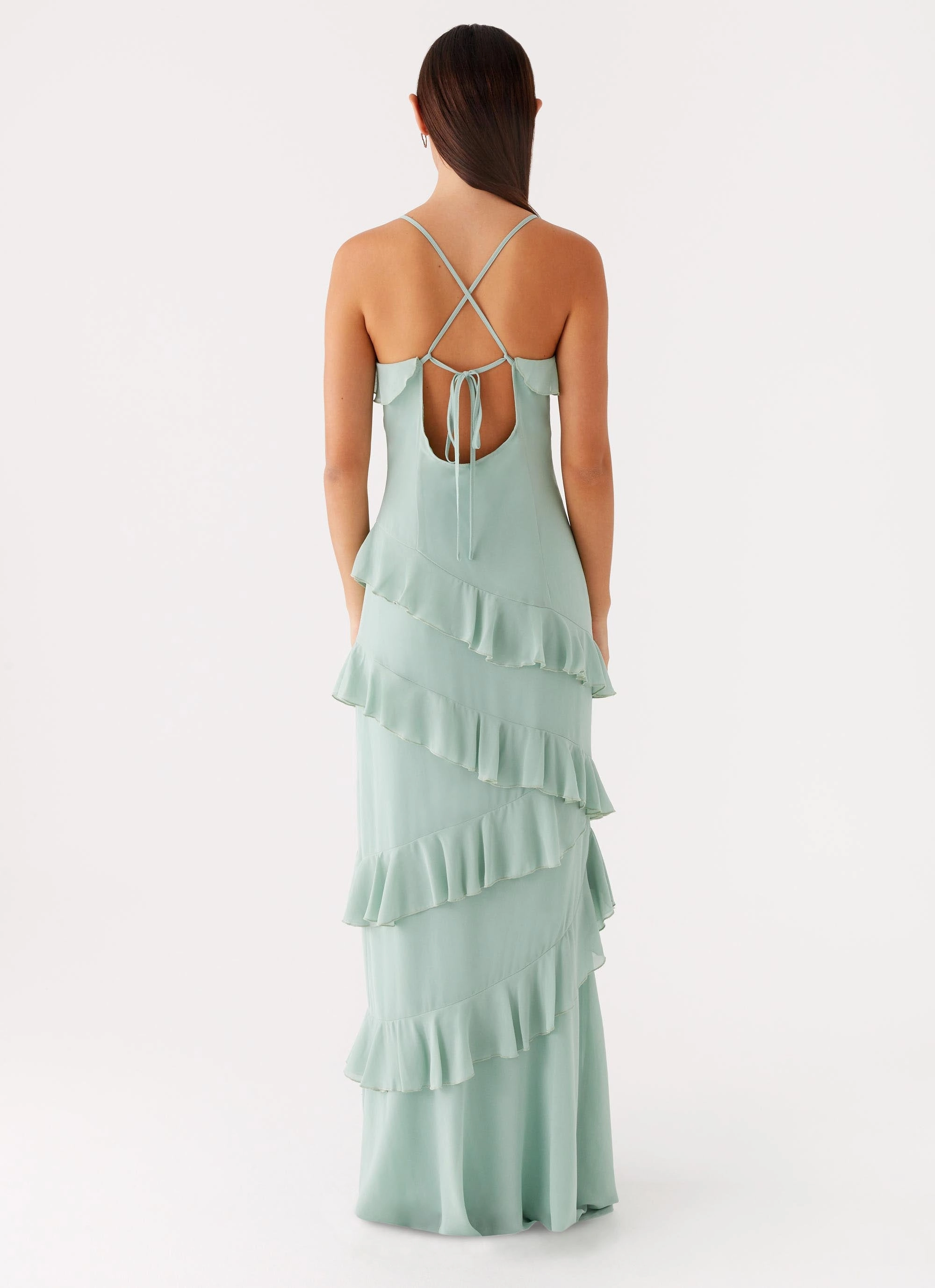 Country Club Maxi Dress - Sage Cotton-Blend