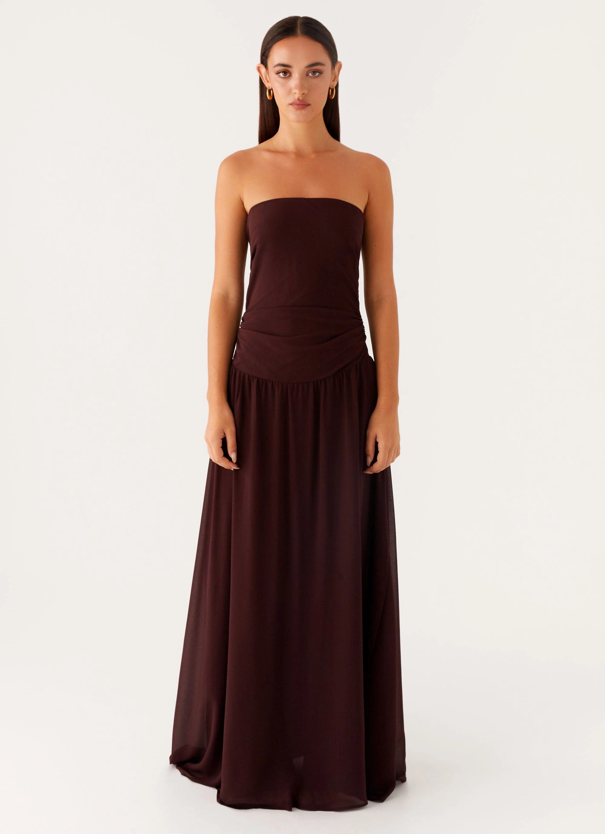 Covia Strapless Maxi Dress - Dark Chocolate Light Volume Urban Spirit