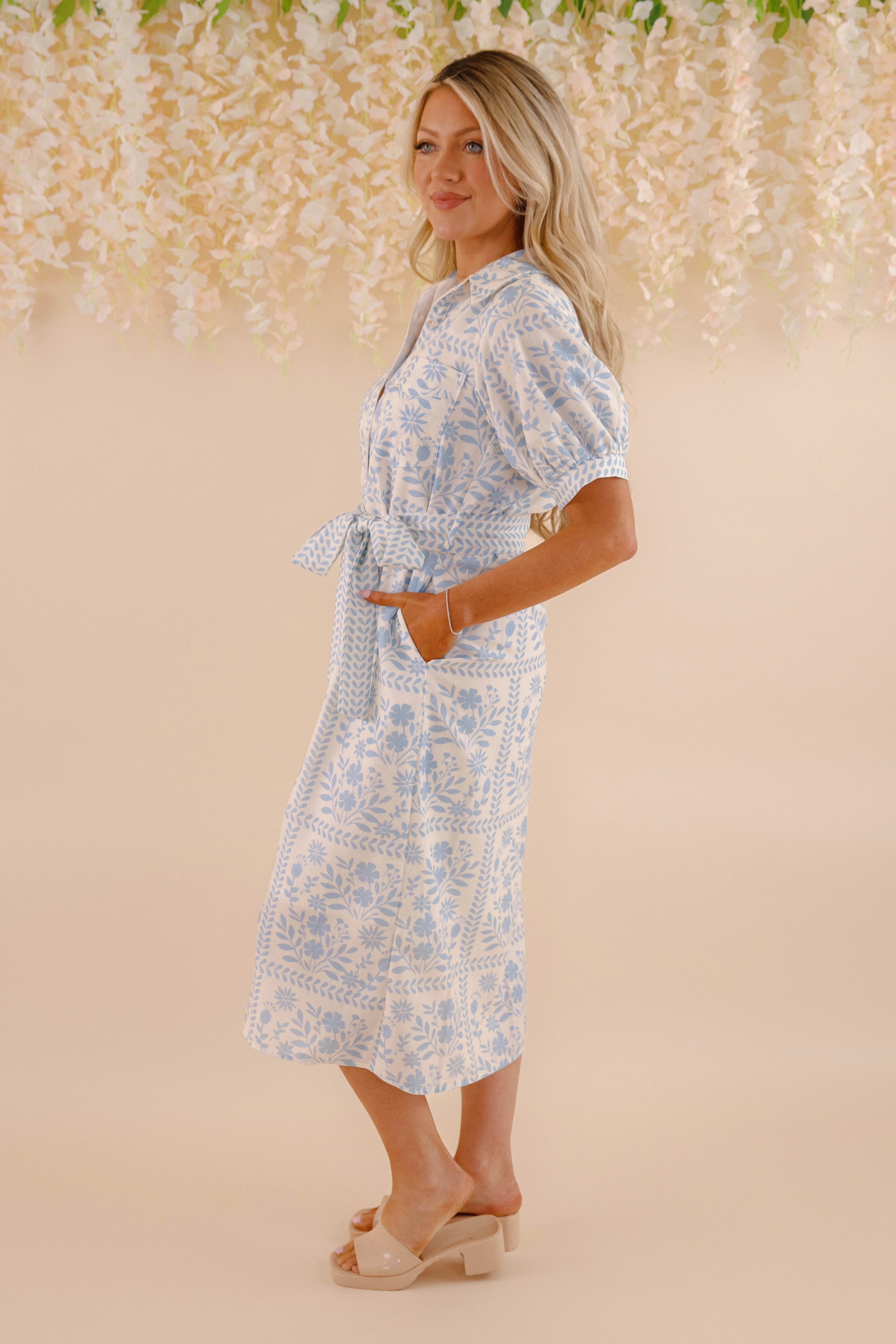 Minimal Comfort Hello From Mykonos Midi Dress