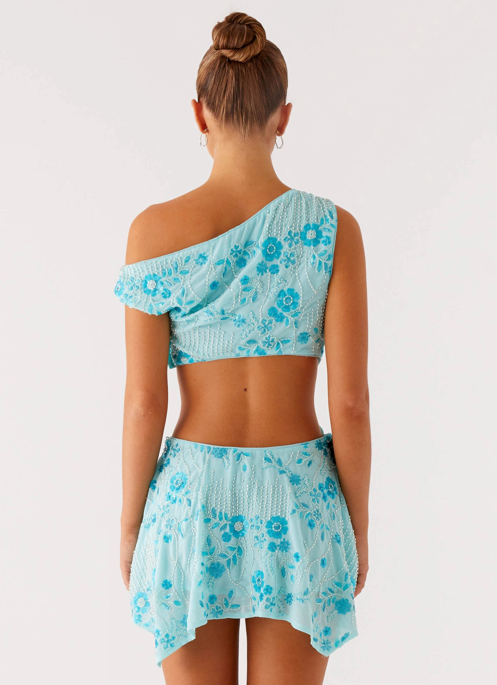 Aletta Sequin Mini Dress - Blue Mature Glam