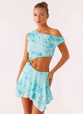 Aletta Sequin Mini Dress - Blue light layering