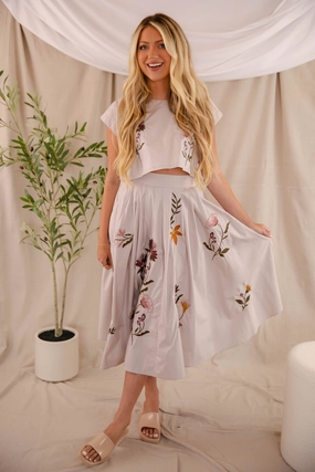 Finding The Good Midi Skirt Stretchable Waist