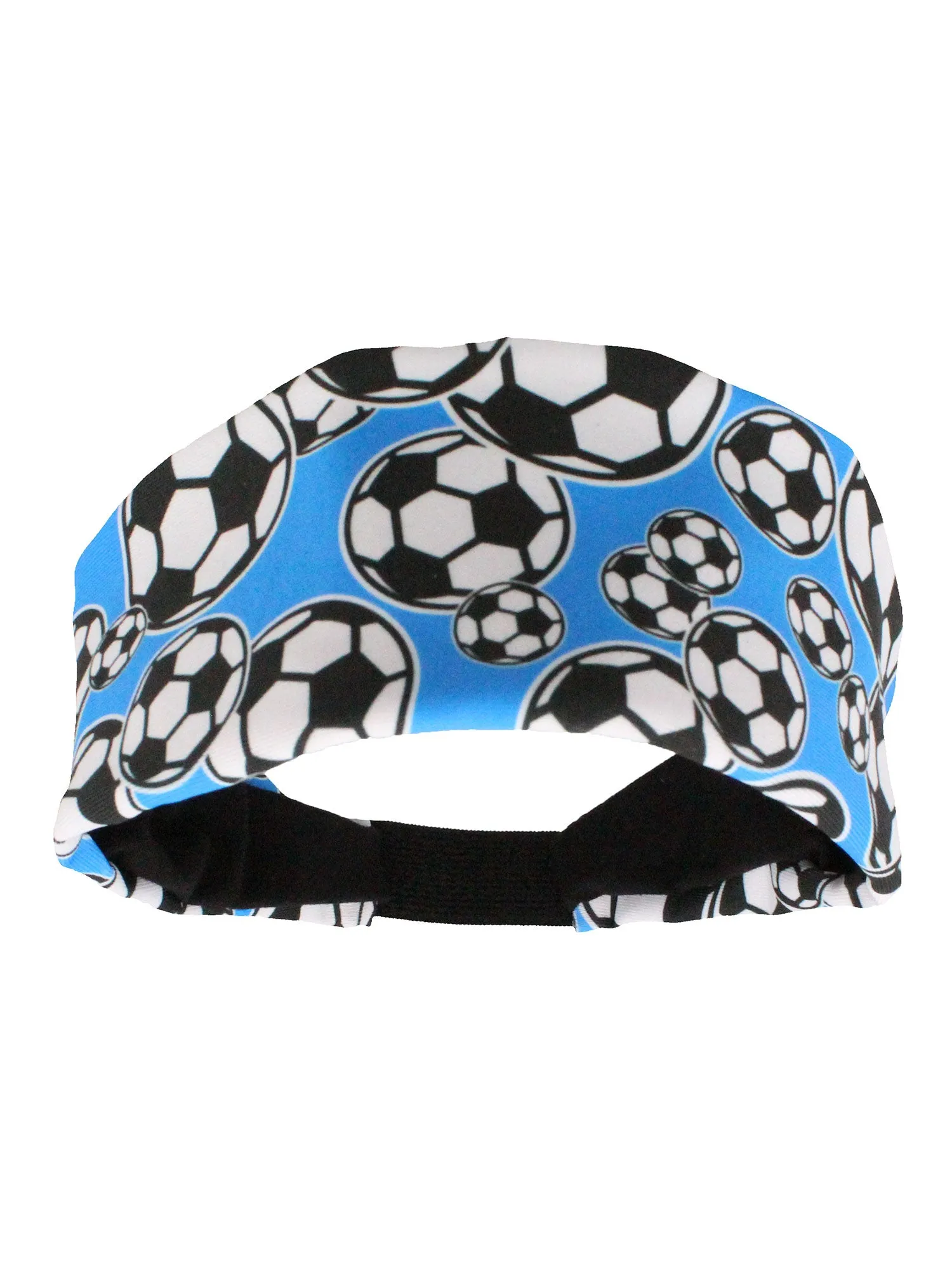 Crazy Soccer Headband with Soccer Ball Logos
