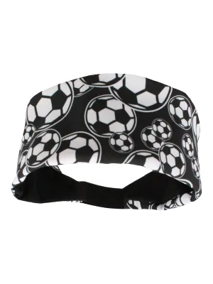 Crazy Soccer Headband with Soccer Ball Logos