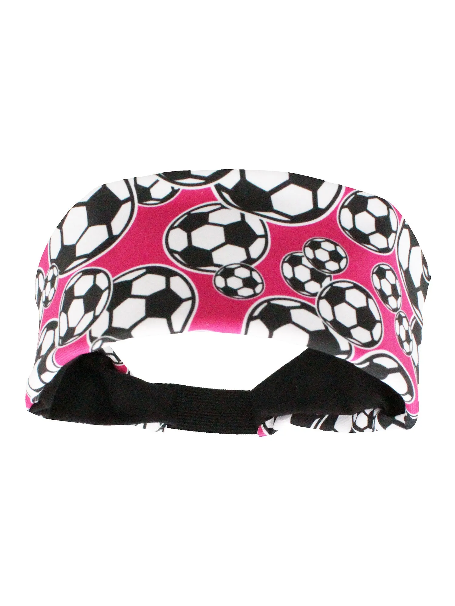 Crazy Soccer Headband with Soccer Ball Logos
