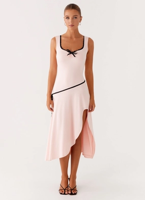 Darlene Midi Dress - Pink Walk Mood