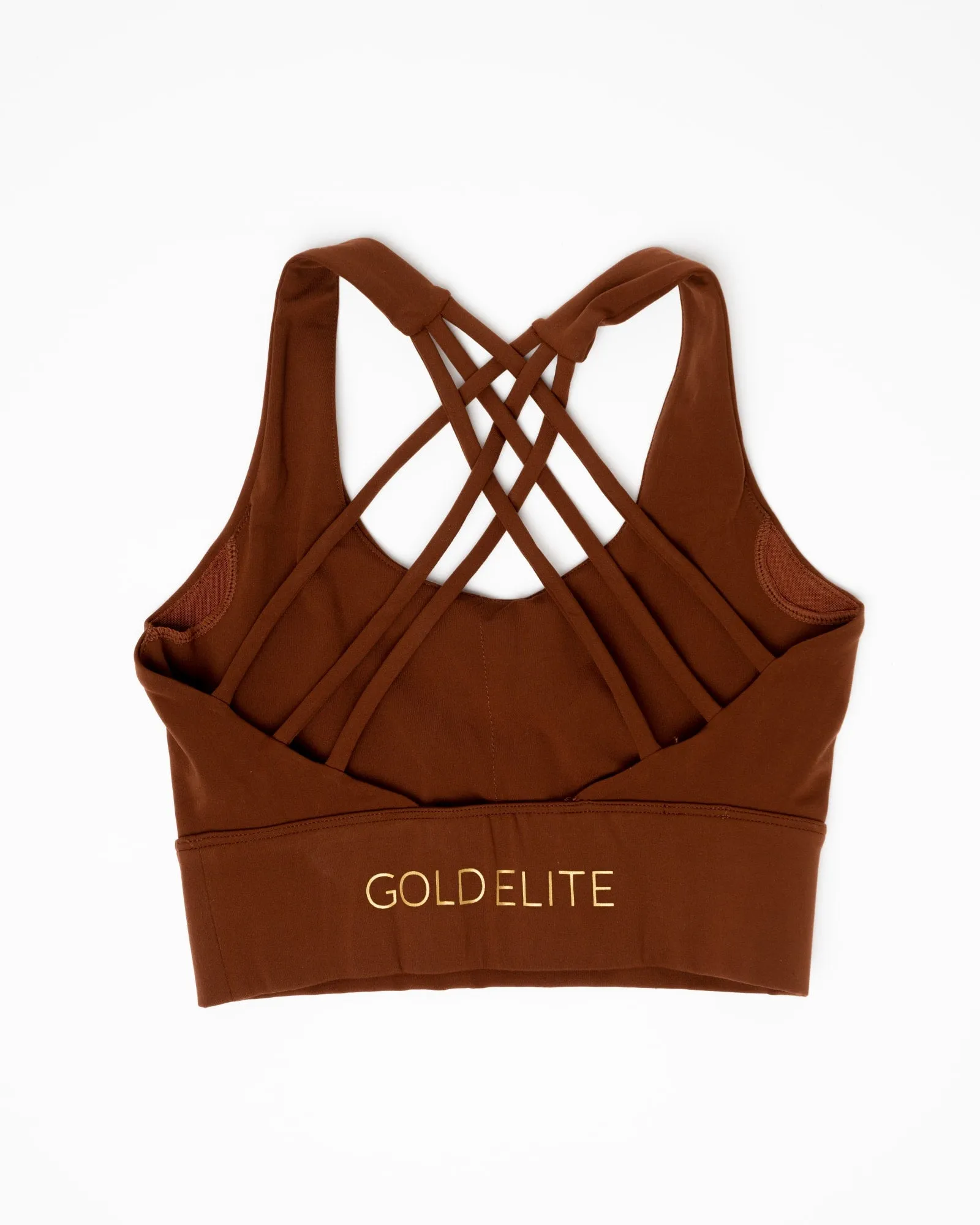 Crisscross Crop Sports Bra | Mocha