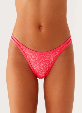 AntiPillingTechnology Croatia Bikini Bottoms - Pink Sequin