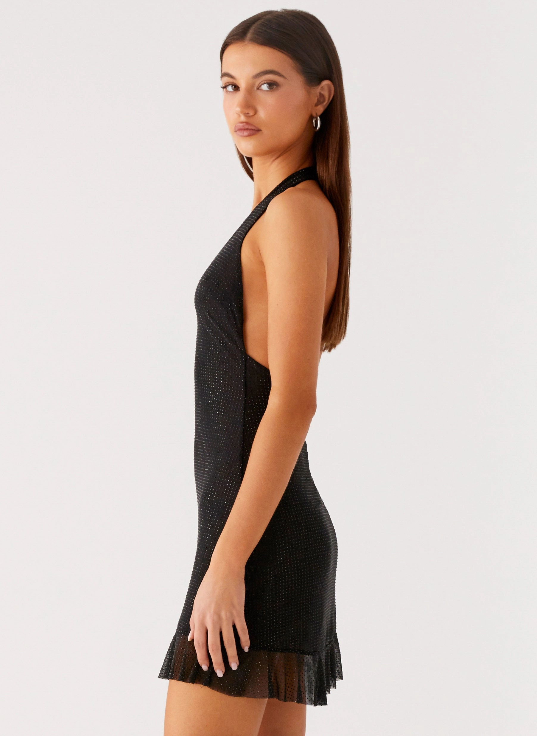 Odrella Sequin Mini Dress - Black flattering appearance