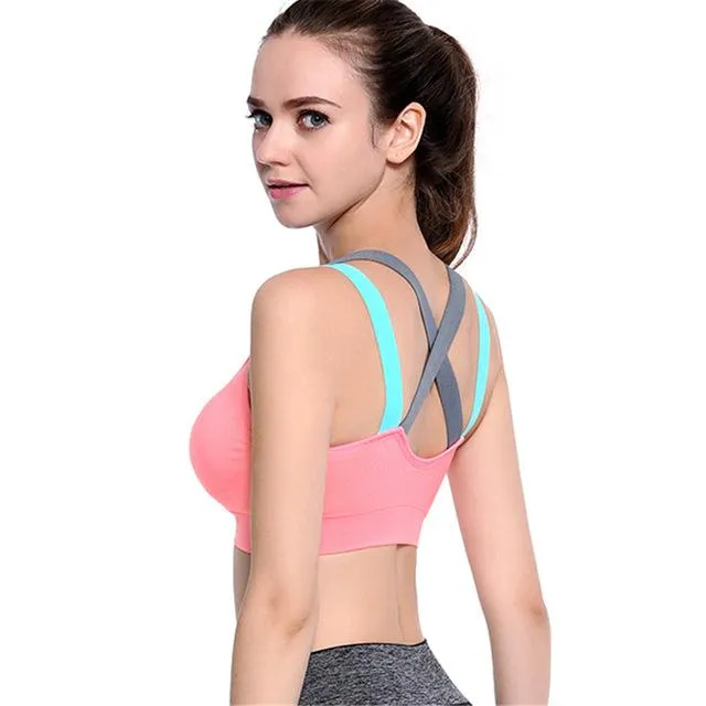 Cross Strap  Sports Bra