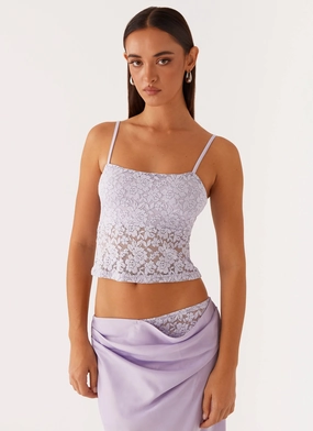 SunProtective Interlock Stitch Detail Nancy Lace Top - Lilac