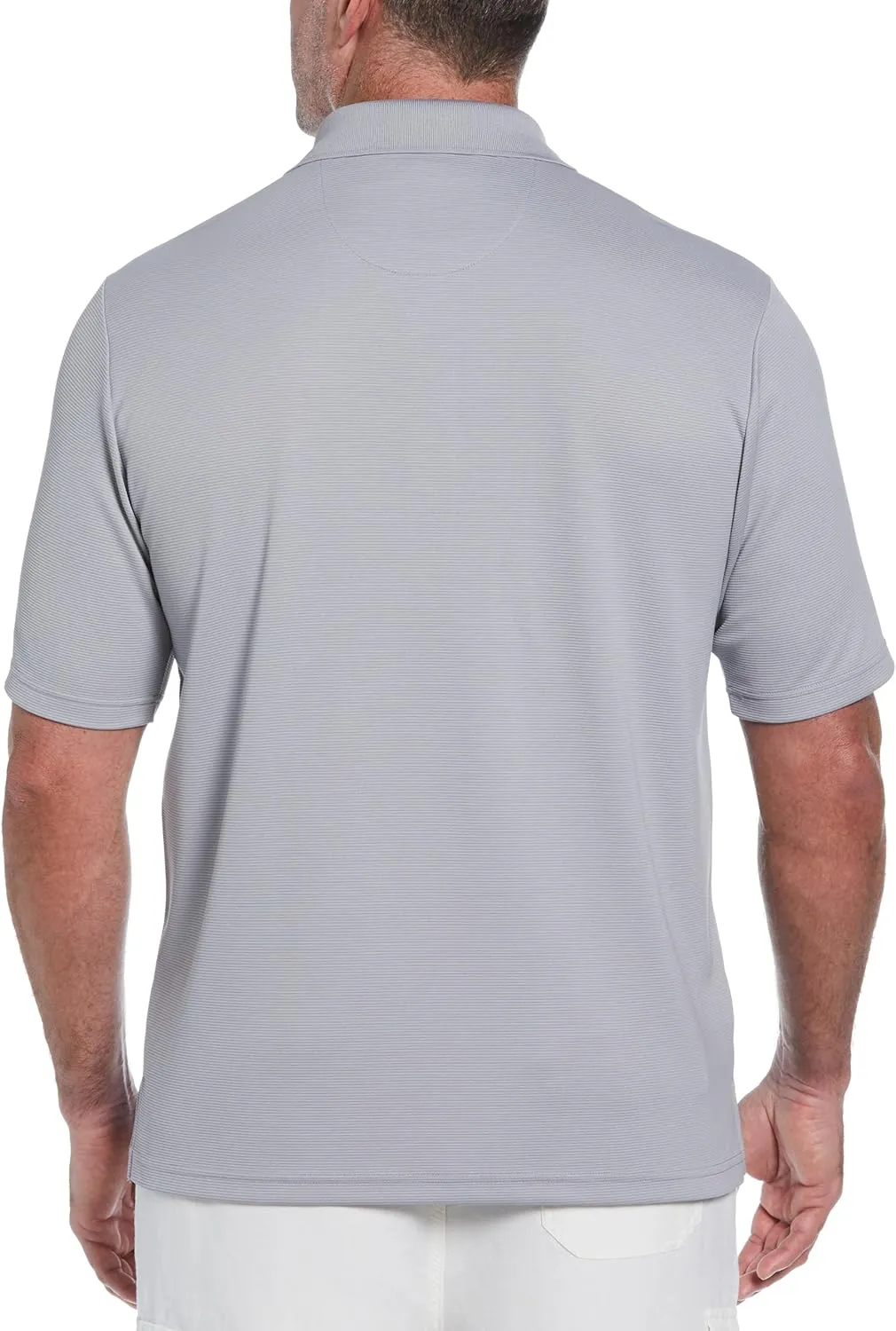 Cubavera mens Essential Textured Performance Polo Shirt, Moisture-wicking Technology