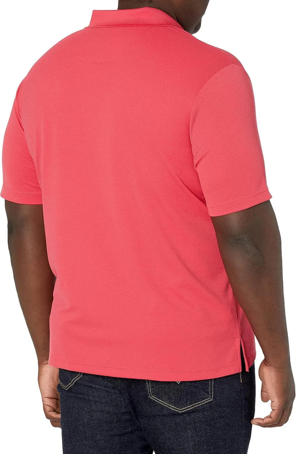 Cubavera mens Essential Textured Performance Polo Shirt, Moisture-wicking Technology