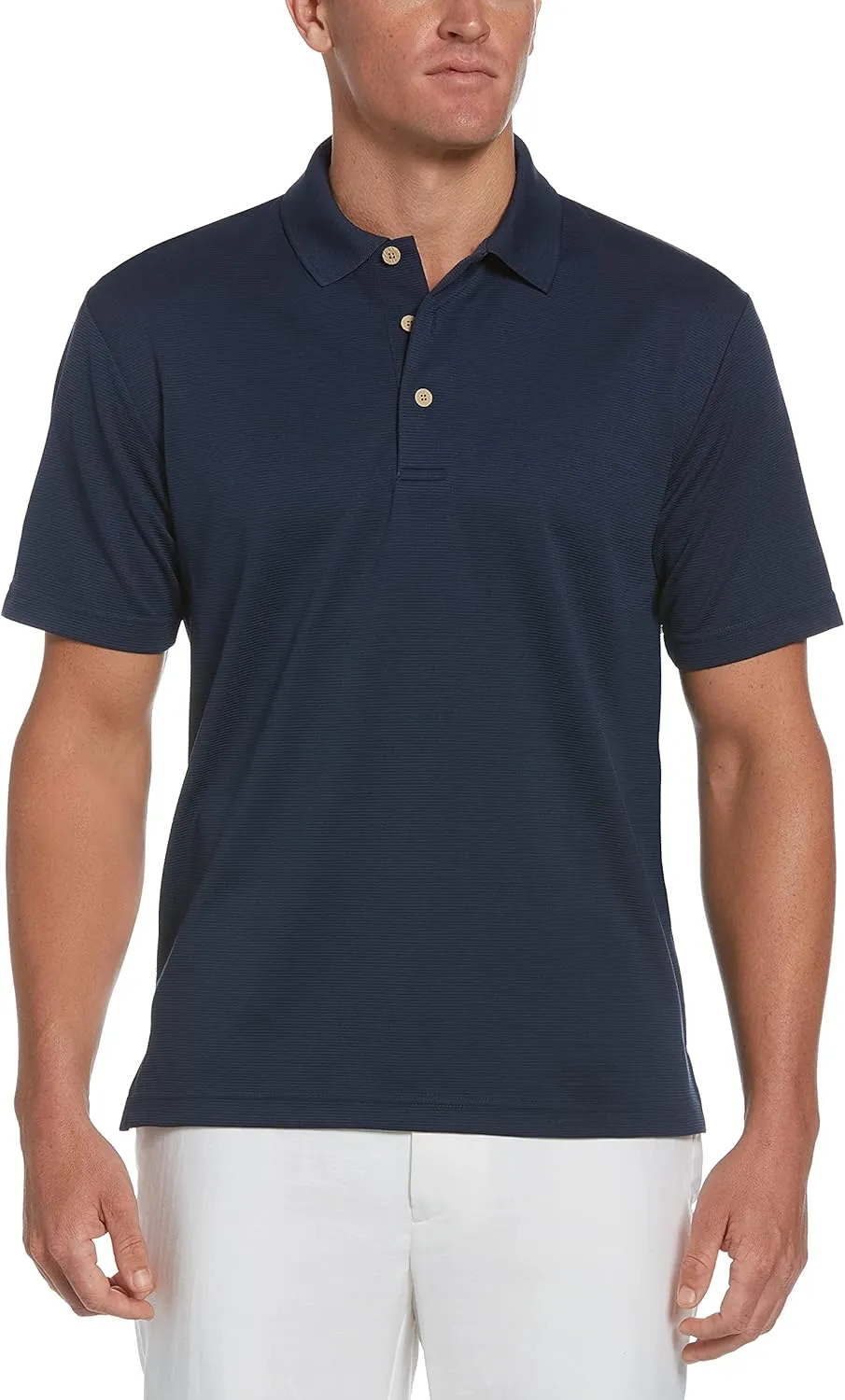 Cubavera mens Essential Textured Performance Polo Shirt, Moisture-wicking Technology