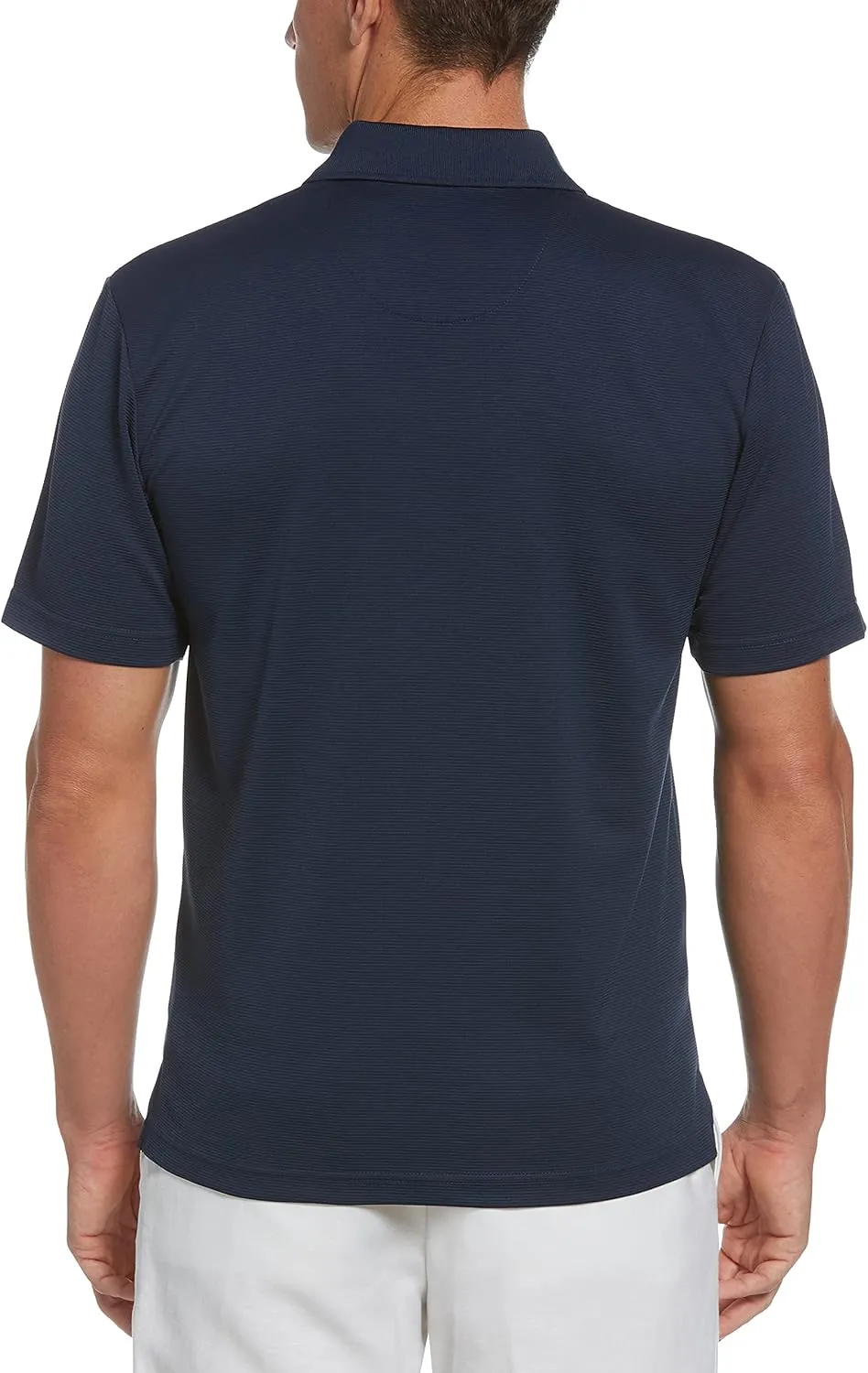 Cubavera mens Essential Textured Performance Polo Shirt, Moisture-wicking Technology