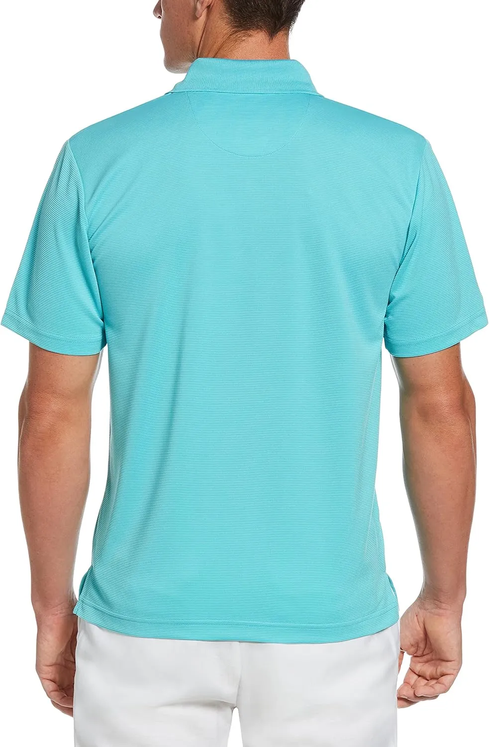 Cubavera mens Essential Textured Performance Polo Shirt, Moisture-wicking Technology