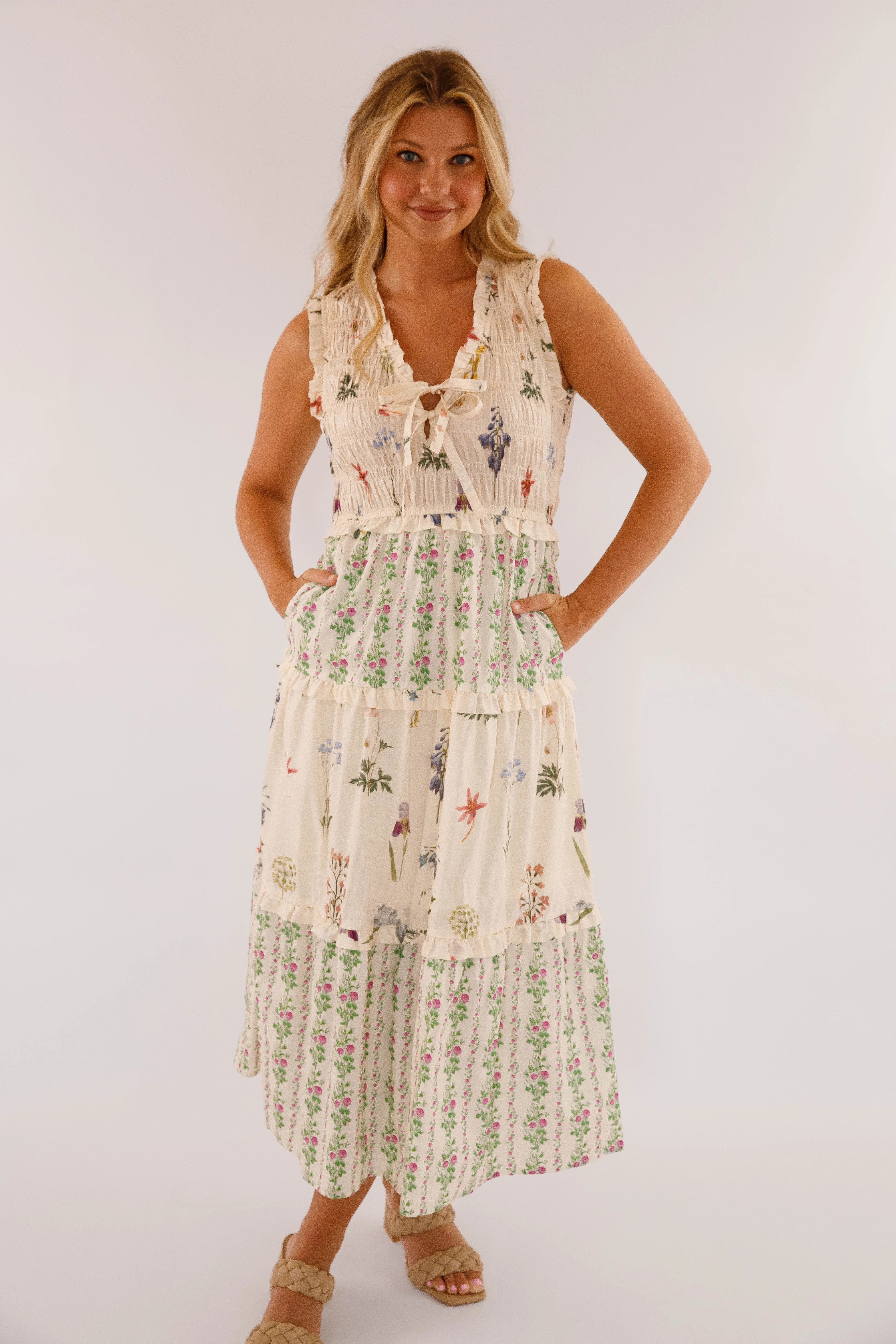 Detachable-Detail Work-to-Play Wear Walk The Estate Grounds Midi Dress