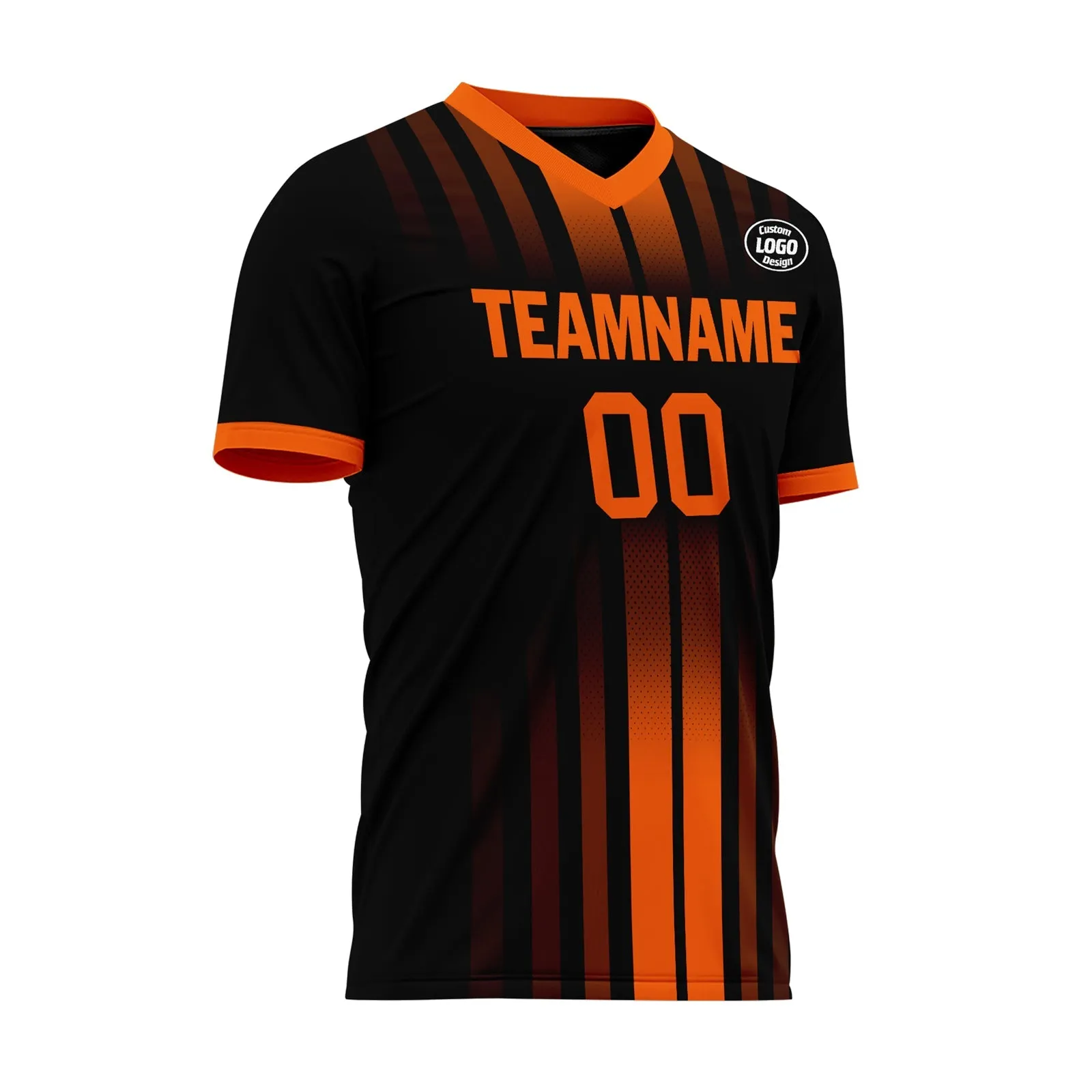 Custom Black Yellow Soccer Sets Jersey Personalized SCJ101-D020131-3