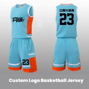 Custom Blue Basketball Jerseys with Logo Name