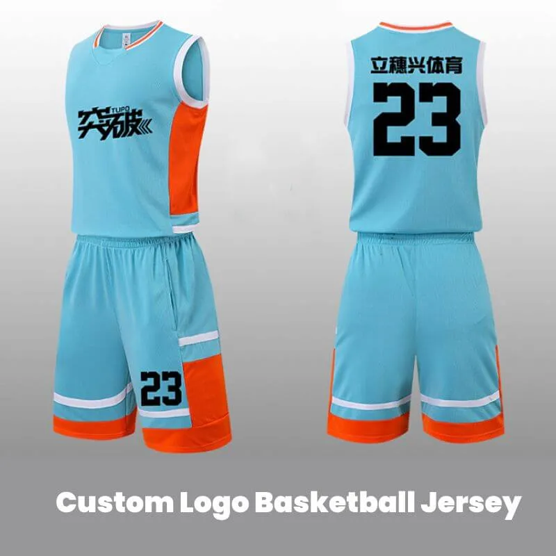 Custom Blue Basketball Jerseys with Logo Name
