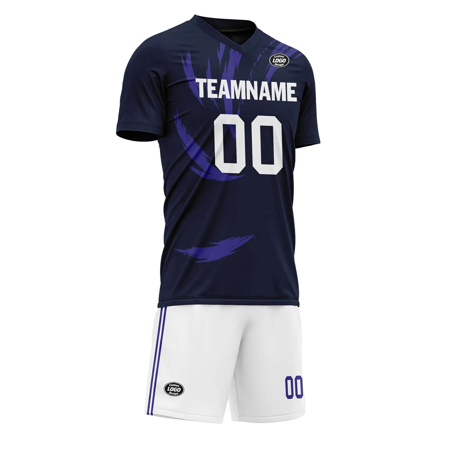 Custom Blue Purple Soccer Sets Jersey Personalized SCJ101-D28017