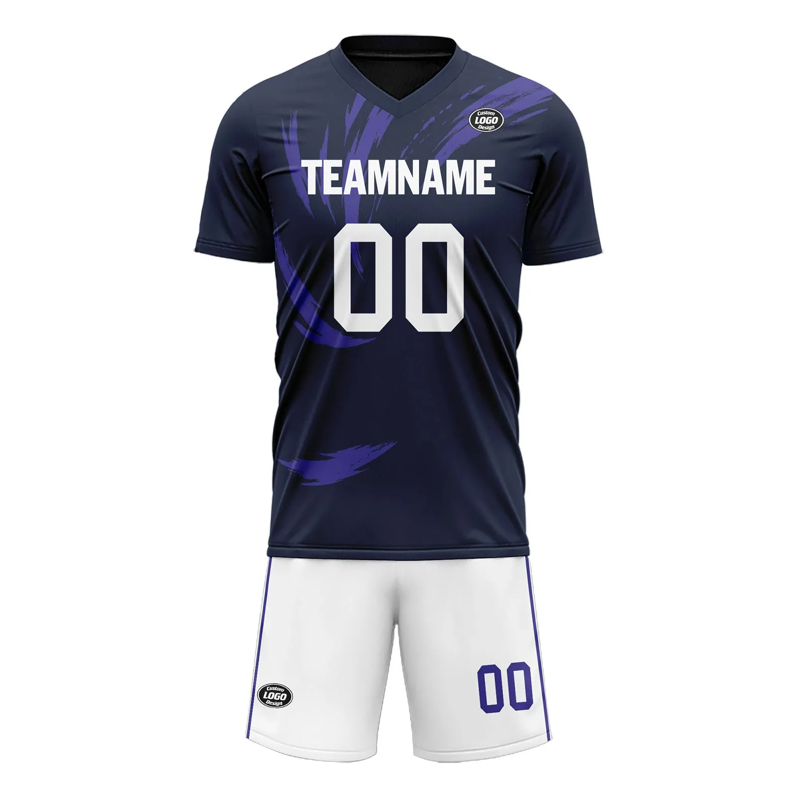 Custom Blue Purple Soccer Sets Jersey Personalized SCJ101-D28017