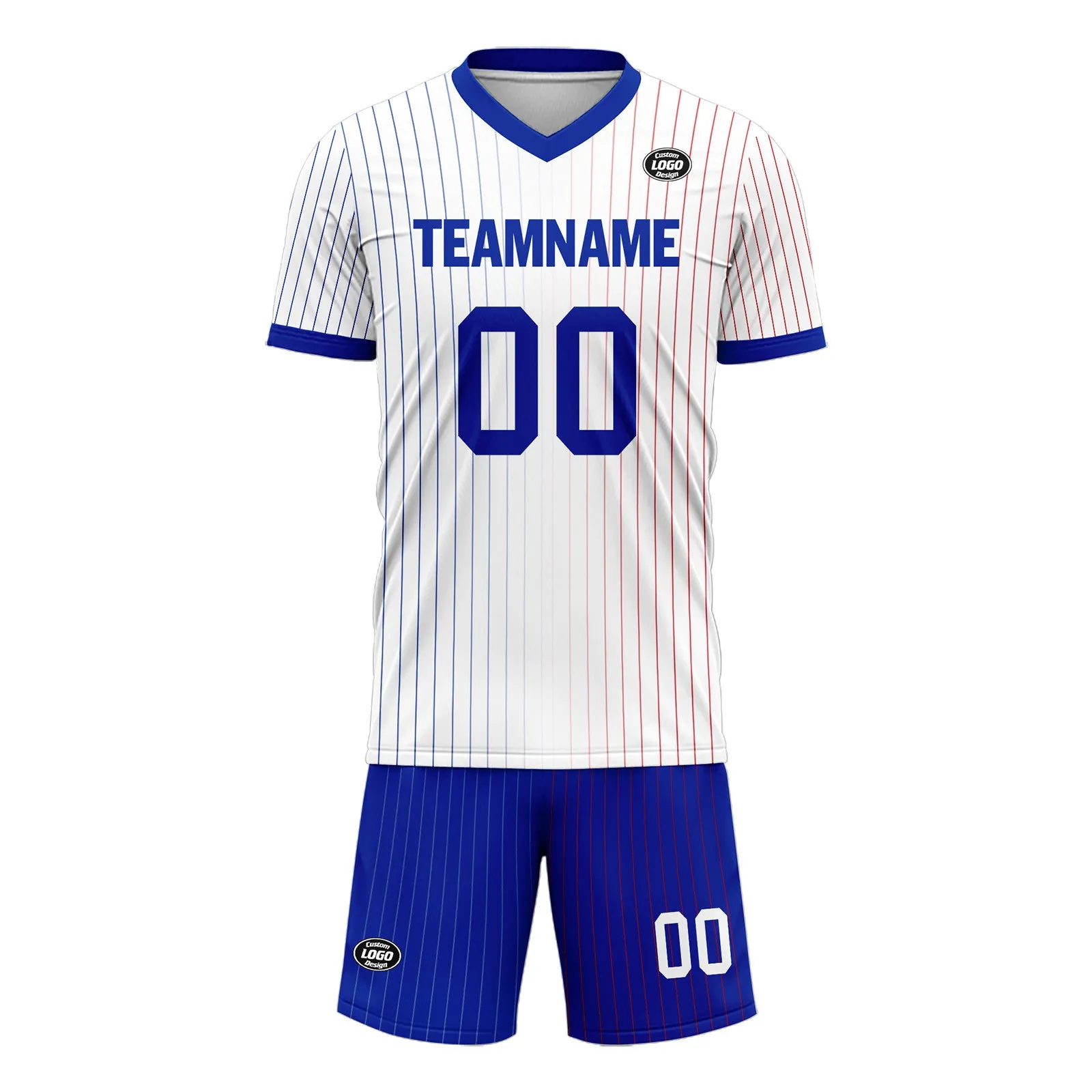 Custom France White Blue Soccer Sets Jersey Personalized SCJ101-D06141