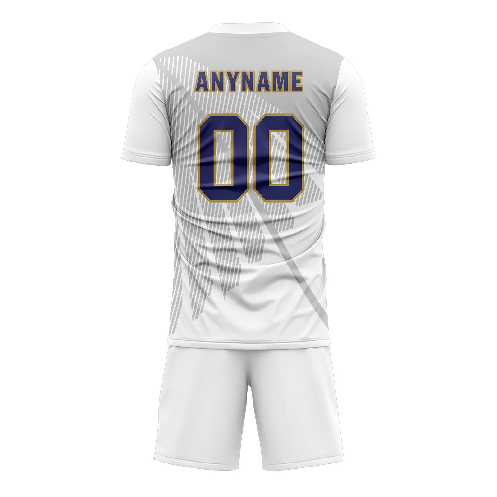 Custom Gray White Soccer Sets Jersey Personalized SCJ101-D28042