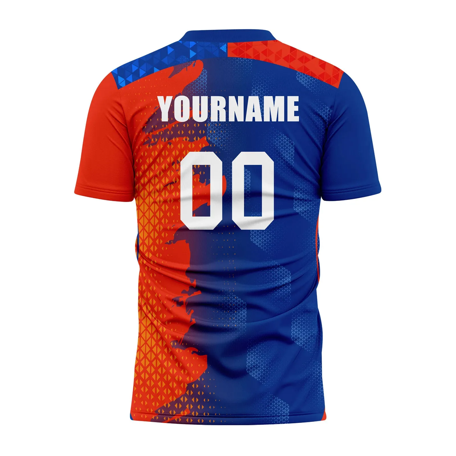 Custom Orange Blue Soccer Sets Jersey Personalized SCJ101-D020210-1