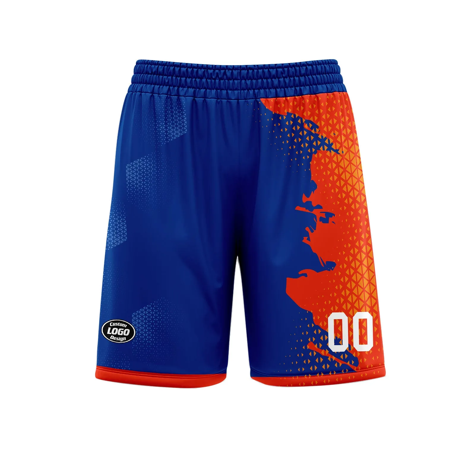 Custom Orange Blue Soccer Sets Jersey Personalized SCJ101-D020210-1