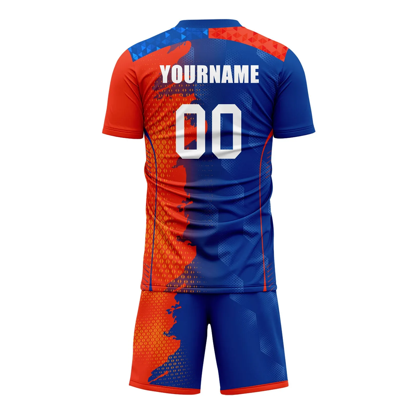Custom Orange Blue Soccer Sets Jersey Personalized SCJ101-D020210-1