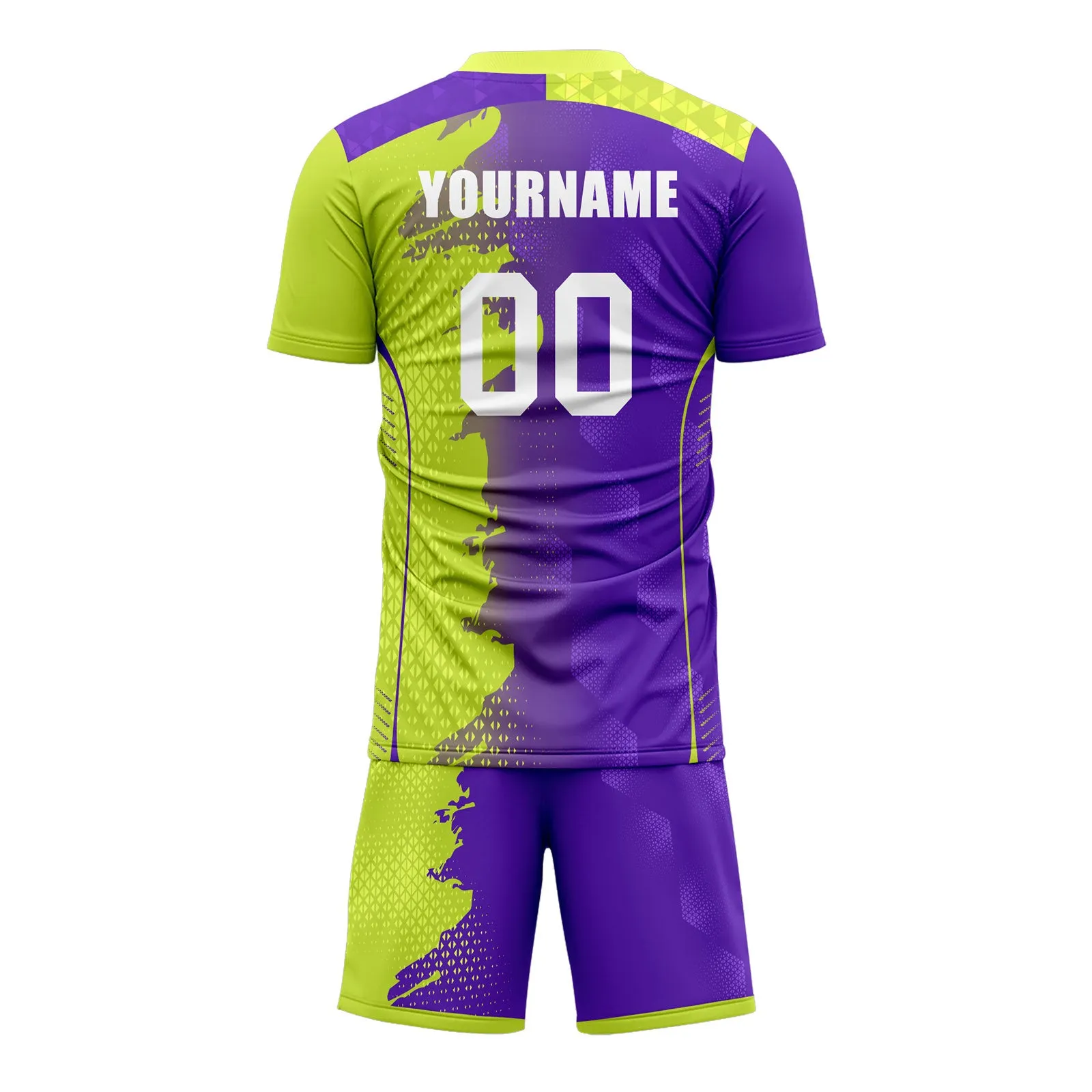 Custom Purple Green Soccer Sets Jersey Personalized SCJ101-D020210-4