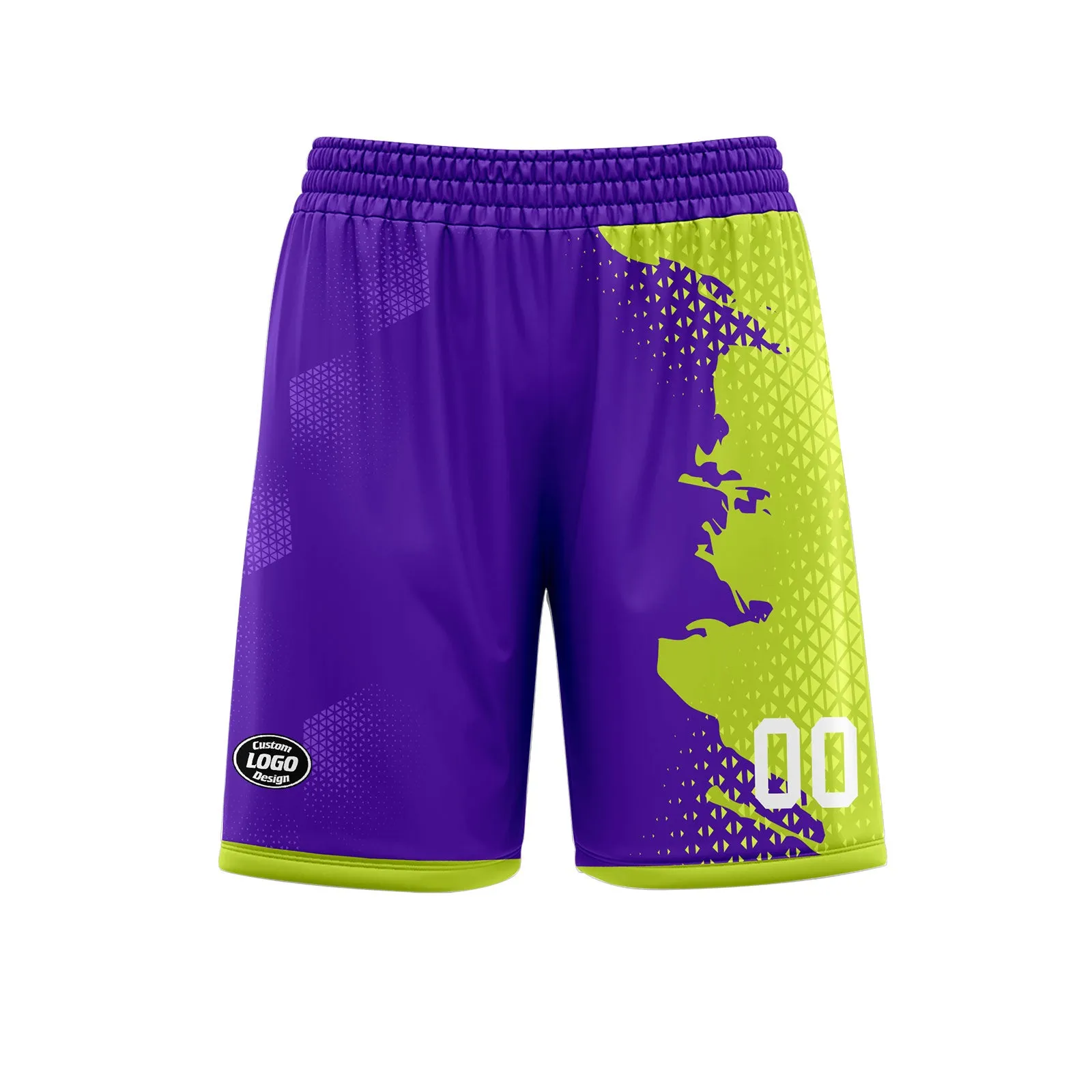 Custom Purple Green Soccer Sets Jersey Personalized SCJ101-D020210-4