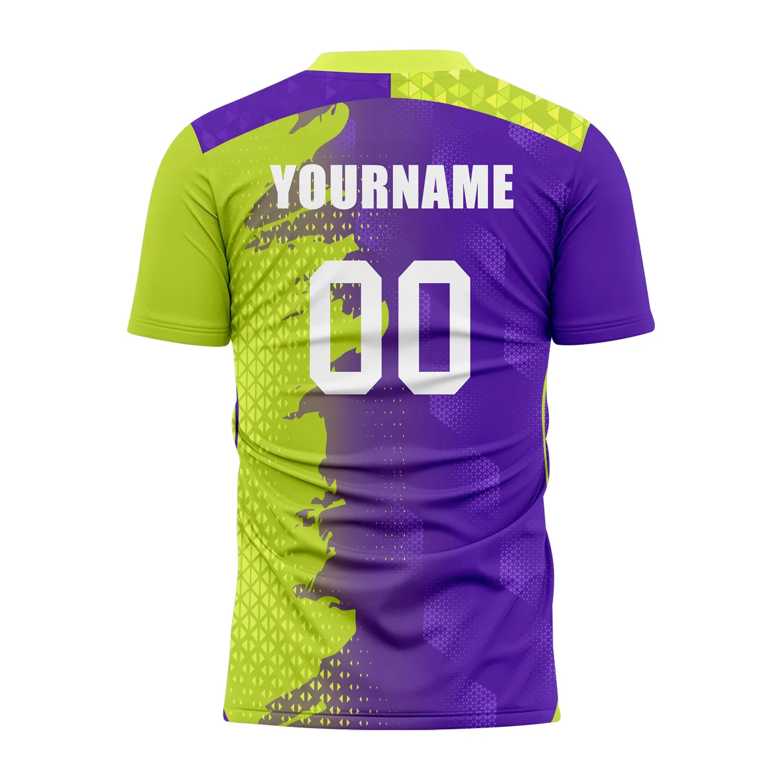 Custom Purple Green Soccer Sets Jersey Personalized SCJ101-D020210-4