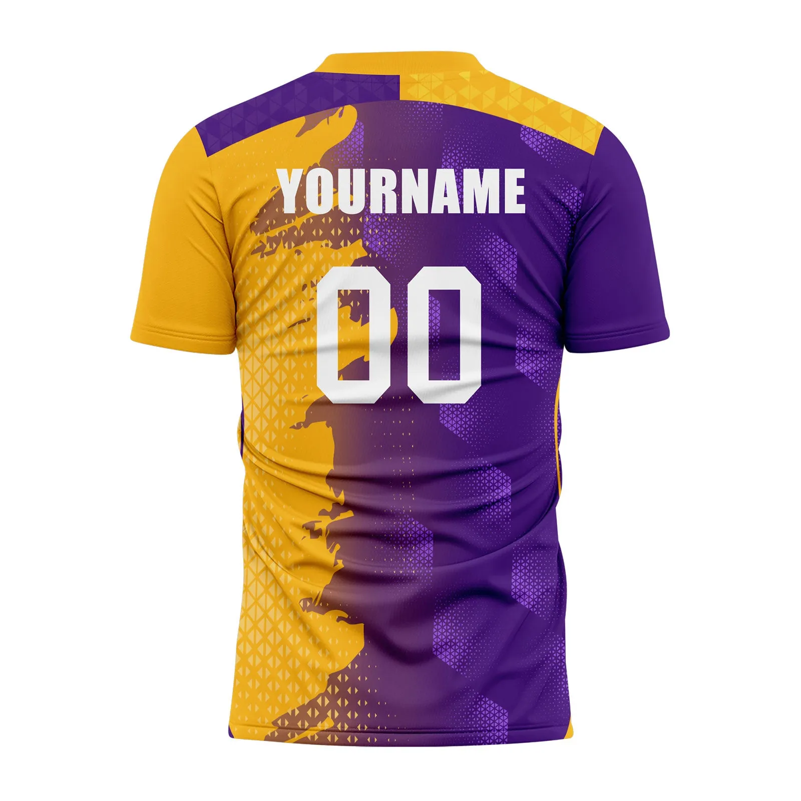 Custom Purple Yellow Soccer Sets Jersey Personalized SCJ101-D020210-10