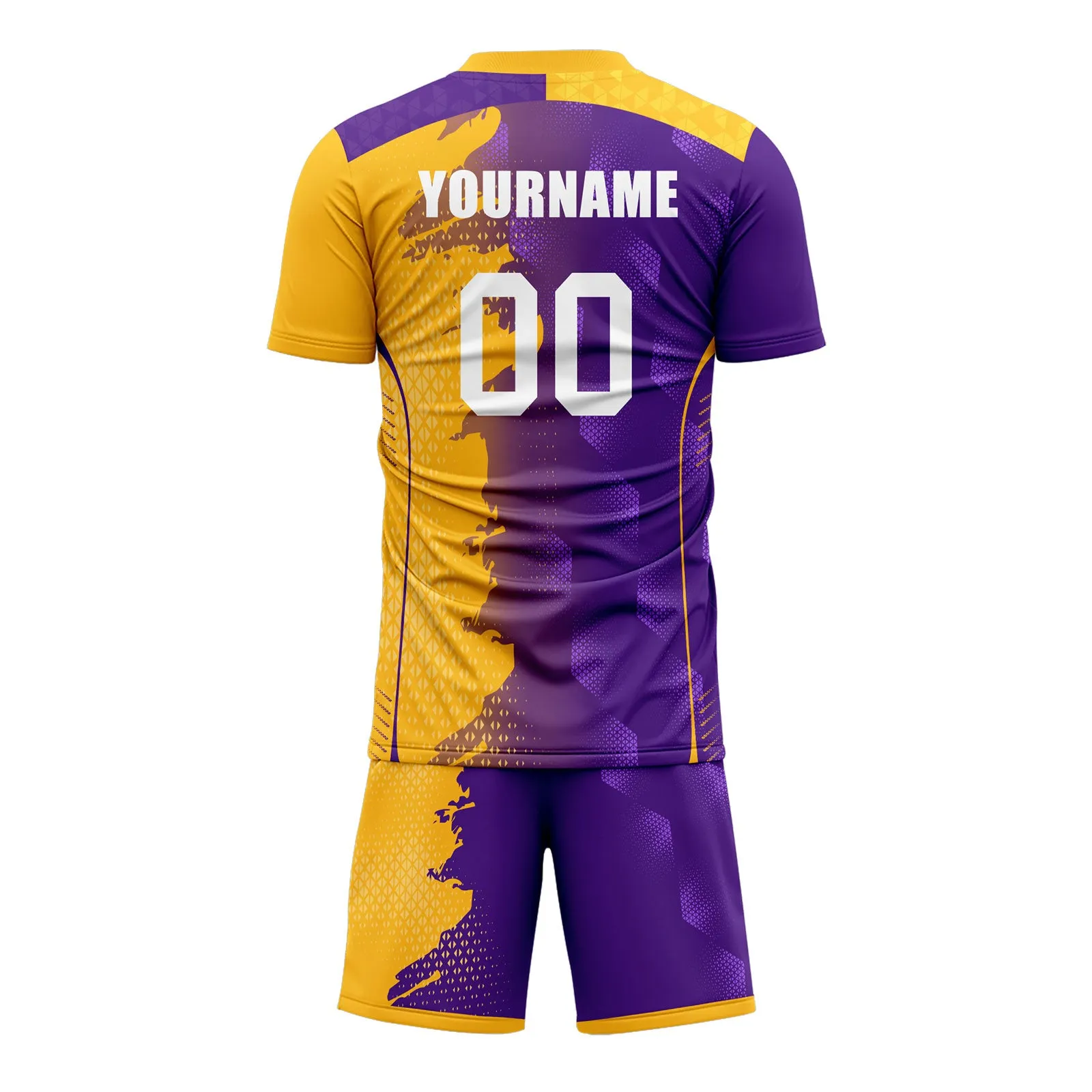 Custom Purple Yellow Soccer Sets Jersey Personalized SCJ101-D020210-10