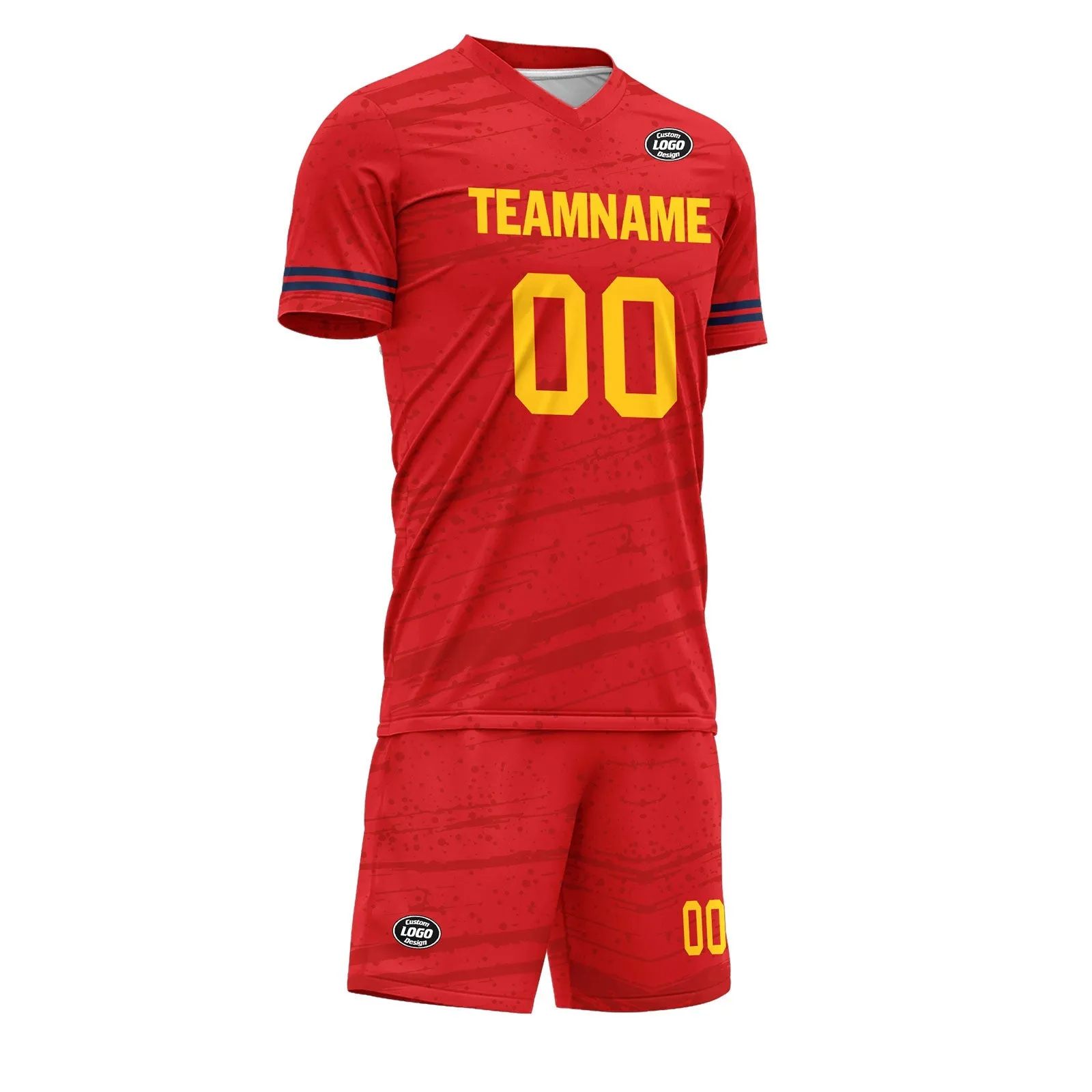 Custom Red Soccer Sets Jersey Personalized SCJ101-D28021